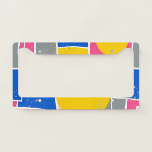 Retro Abstract Brushstroke (15) License Plate Frame