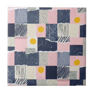 Retro Abstract Brushstroke (1) Ceramic Tile
