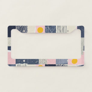Retro Abstract Brushstroke (1) License Plate Frame