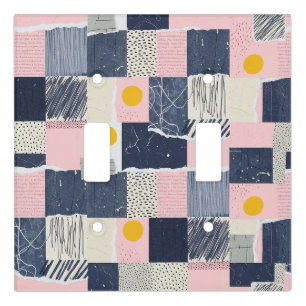 Retro Abstract Brushstroke (1) Light Switch Cover