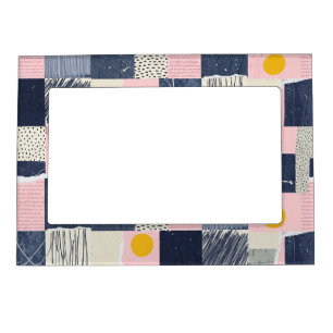 Retro Abstract Brushstroke (1) Magnetic Frame