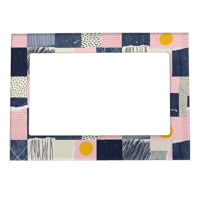 Retro Abstract Brushstroke (1) Magnetic Frame (Front)