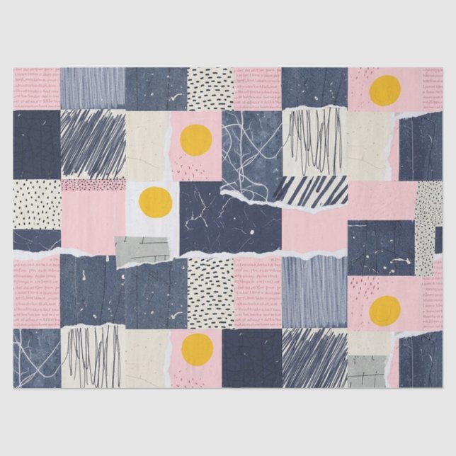 Retro Abstract Brushstroke (1) Tissue Paper (Front)