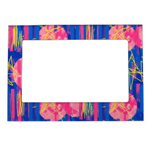 Retro Abstract Brushstroke (2) Magnetic Frame
