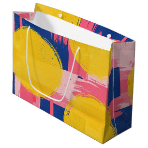 Retro Abstract Brushstroke (3) Large Gift Bag