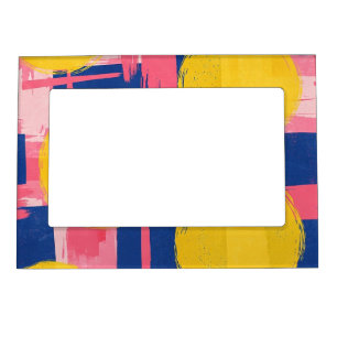 Retro Abstract Brushstroke (3) Magnetic Frame