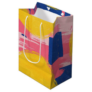 Retro Abstract Brushstroke (3) Medium Gift Bag