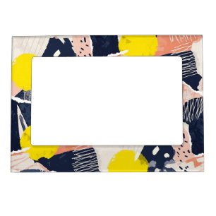Retro Abstract Brushstroke (4) Magnetic Frame