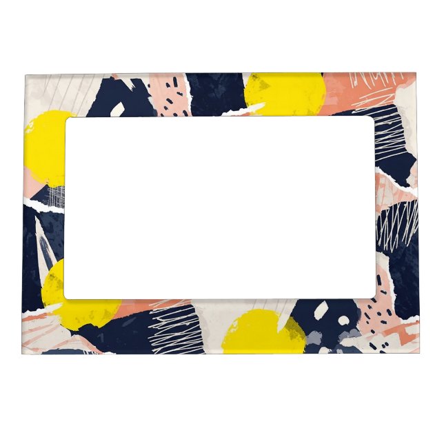 Retro Abstract Brushstroke (4) Magnetic Frame (Front)