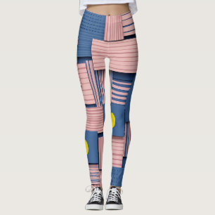 Retro Abstract Brushstroke (5) Leggings