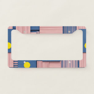 Retro Abstract Brushstroke (5) License Plate Frame