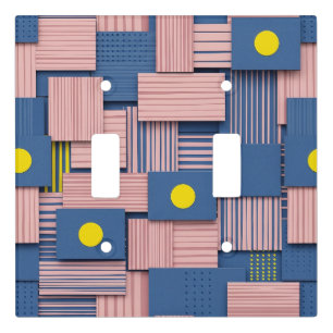 Retro Abstract Brushstroke (5) Light Switch Cover
