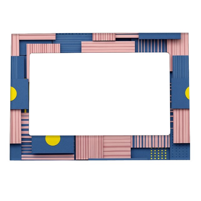 Retro Abstract Brushstroke (5) Magnetic Frame (Front)