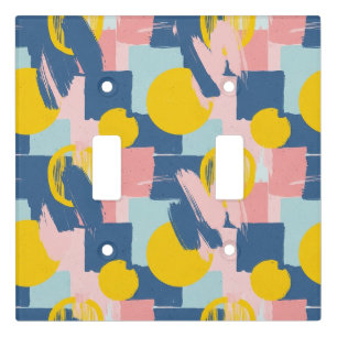 Retro Abstract Brushstroke (6) Light Switch Cover