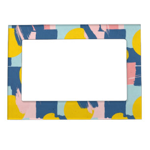 Retro Abstract Brushstroke (6) Magnetic Frame