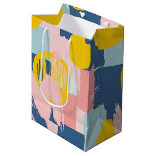 Retro Abstract Brushstroke (6) Medium Gift Bag