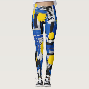 Retro Abstract Brushstroke (7) Leggings