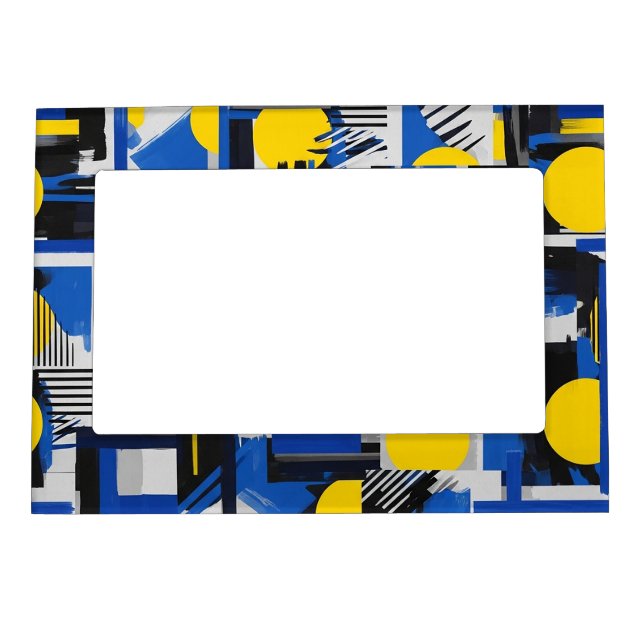 Retro Abstract Brushstroke (7) Magnetic Frame (Front)