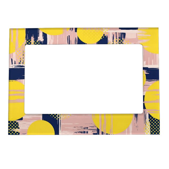 Retro Abstract Brushstroke (8) Magnetic Frame (Front)
