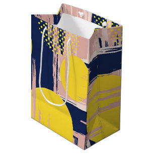 Retro Abstract Brushstroke (8) Medium Gift Bag
