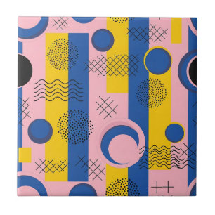 Retro Abstract Brushstroke (9) Ceramic Tile