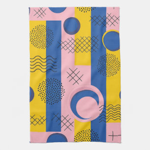 Retro Abstract Brushstroke (9) Kitchen Towel