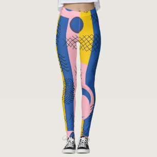 Retro Abstract Brushstroke (9) Leggings