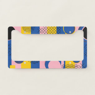 Retro Abstract Brushstroke (9) License Plate Frame