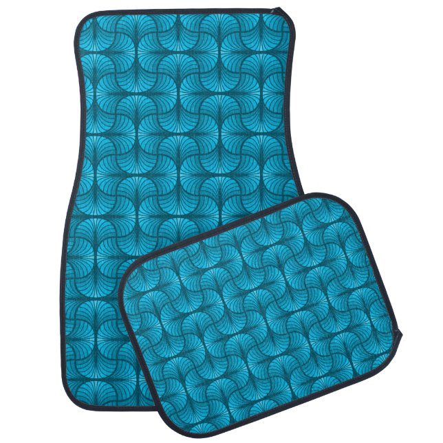 Retro Abstract Car Floor Mat (Set)