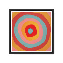 Retro Abstract Circle Wall Art