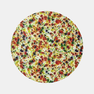 Retro Abstract Circles & Dots Outdoor Rug