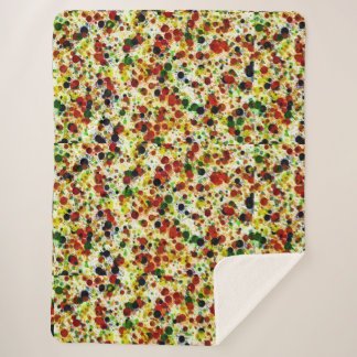 Retro Abstract Circles & Dots Sherpa Blanket