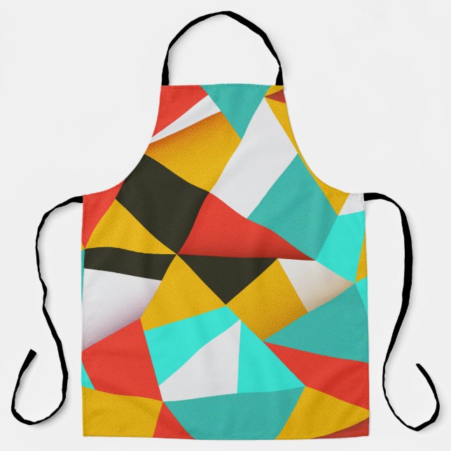 Retro Abstract: Colorful Blend. Apron (Front)