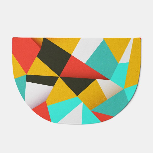 Retro Abstract: Colorful Blend. Doormat (Front)