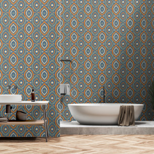Retro abstract design in Ikat navajo style. Wallpaper