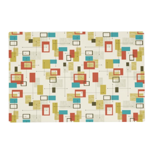 Retro Abstract Design Placemat (Front)