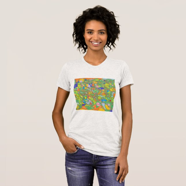 retro abstract design with scribble, freeform T-Shirt (Front Full)
