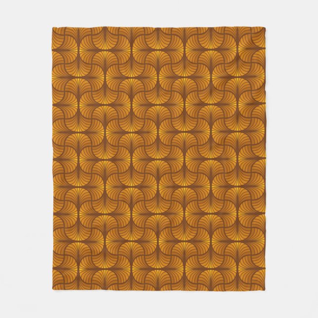Retro Abstract Fleece Blanket (Front)