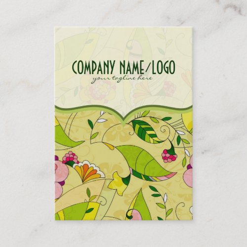 Retro Abstract Floral Collage Template 2 Business Card Templates