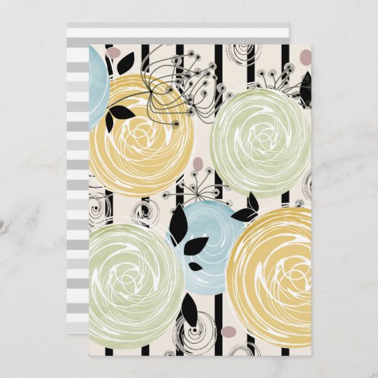 Retro, abstract flowers (Front/Back)