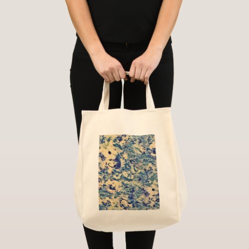 Retro Abstract Flowers Butterfly Artwork Garden Tote Bag