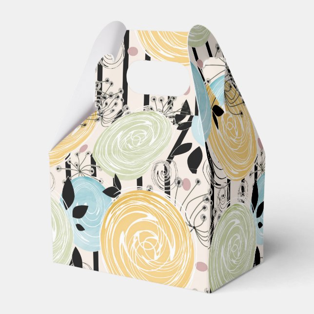 Retro, abstract flowers favor boxes (Back Side)