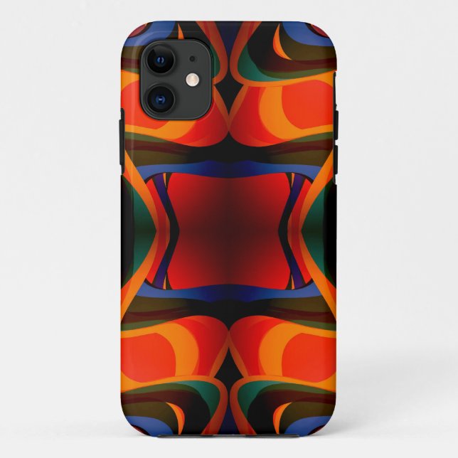 Retro abstract fractal Case-Mate iPhone case (Back)