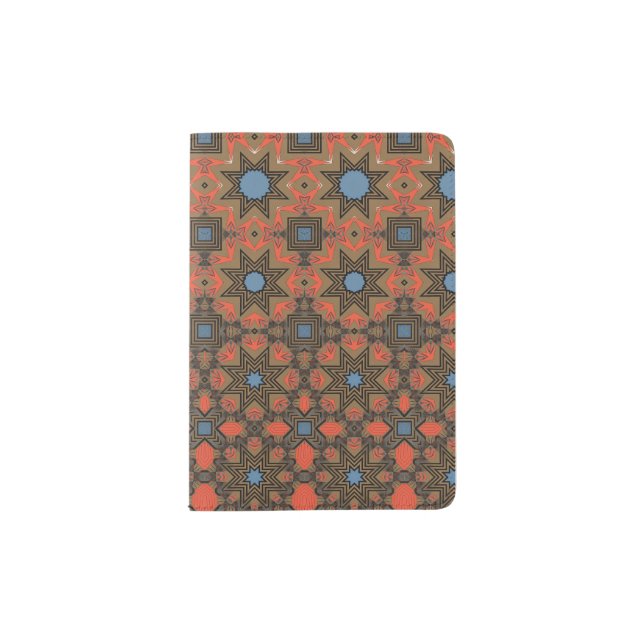 Retro Abstract Geometric Bold Statement Design Passport Holder (Front)