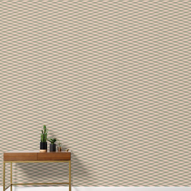 Retro abstract geometric herringbone pattern. wallpaper  (Hallway)