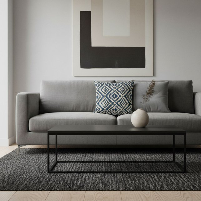 Retro abstract geometric pattern Throw Pillow (Creator Uploaded)