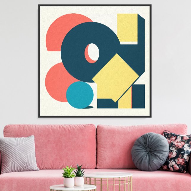 Retro Abstract Geometric Risograph Art Design Photo Print (Retro Abstract Geometric Risograph Art Design. Photo Print)