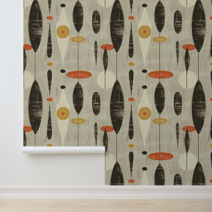 Retro Abstract Gray Geometric Pattern Wallpaper