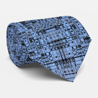 Retro Abstract Lines Cornflower blue Neck Tie