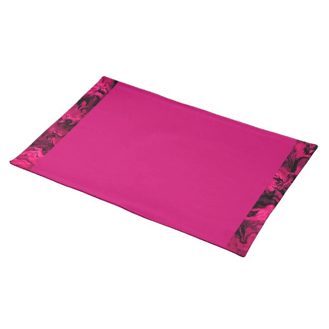 Retro Abstract Magenta Pink Placemats (On Table)